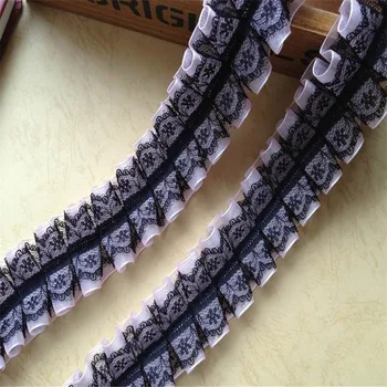 5 Yards Black and Pink Pleated Ruffled Lace Trim Ribbon Fold Organza Lace DIY sewing Ruffle applique collar wedding decor
5 Yards Black and Pink Pleated Ruffled Lace Trim Ribbon Fold Organza Lace DIY sewing Ruffle applique collar wedding decor