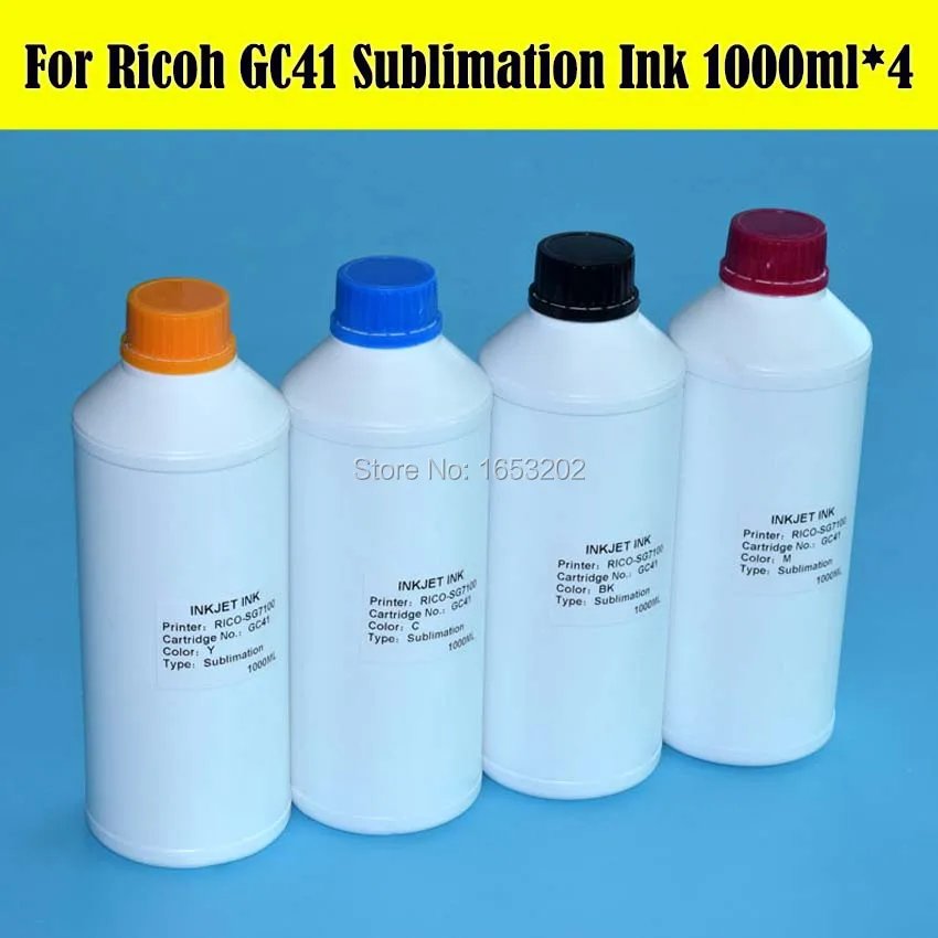 

HOT !! 4000ML/Lot GC41 Sublimation Ink For Ricoh SG2100/SG2010L/SG3110/SG3120/SG7100 Printer Ink For Ricoh GC41 Ink