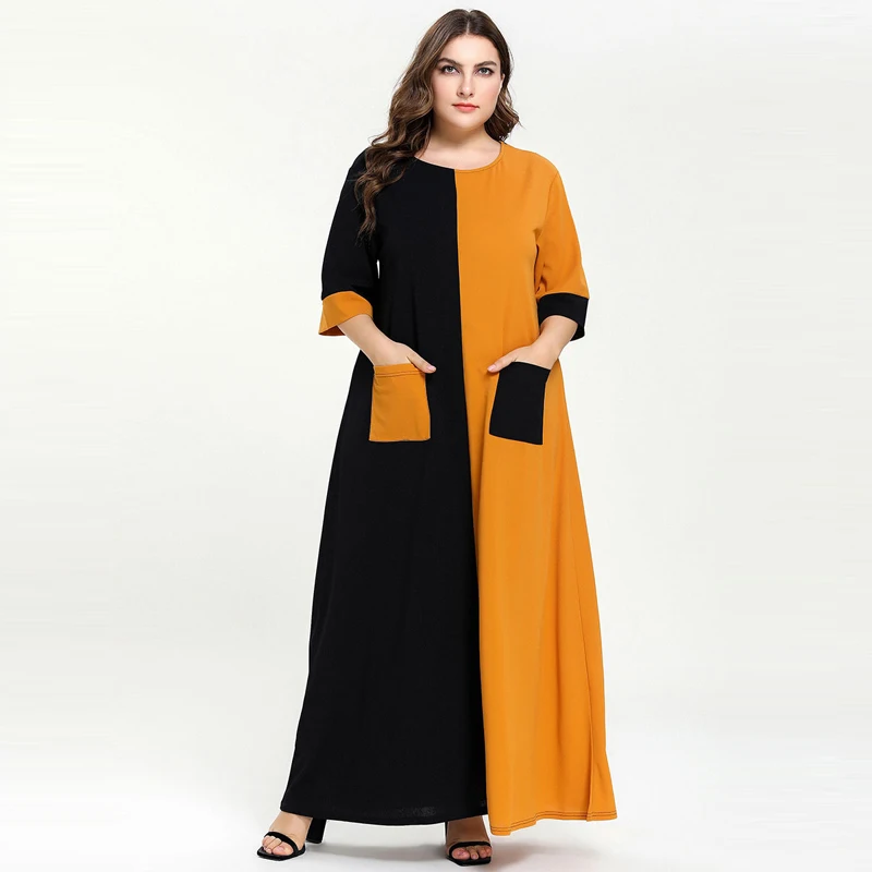 2019 Summer Women Modern stylish Ramadan Muslim Dress Plus Size Half Sleeve Loose Long Dresses Islamic Dress Vestidos XXXL 4XL
2019 Summer Women Modern stylish Ramadan Muslim Dress Plus Size Half Sleeve Loose Long Dresses Islamic Dress Vestidos XXXL 4XL