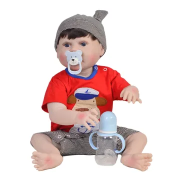 Boy Bebes reborn full vinyl silicone reborn baby dolls 23"57cm newborn boy toddler doll child xmas gift npk boneca reborn
Boy Bebes reborn full vinyl silicone reborn baby dolls 23"57cm newborn boy toddler doll child xmas gift npk boneca reborn