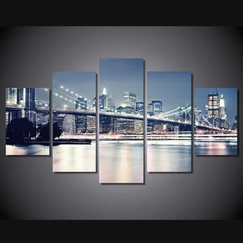 5 Pcs/Set Framed HD Printed NY Brooklyn Bridge At Night Picture Wall Art Canvas Print Decor Poster Canvas Modern Oil Painting
5 Pcs/Set Framed HD Printed NY Brooklyn Bridge At Night Picture Wall Art Canvas Print Decor Poster Canvas Modern Oil Painting