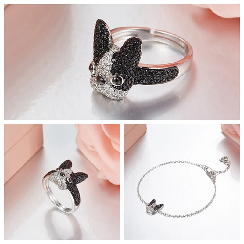 Cute Chihuahua Pet Dog Animal Chain Bracelet Cuff Finger Ring Jewlery Set 925 Sterling Silver Created Wedding Pet Dog Animal
Cute Chihuahua Pet Dog Animal Chain Bracelet Cuff Finger Ring Jewlery Set 925 Sterling Silver Created Wedding Pet Dog Animal