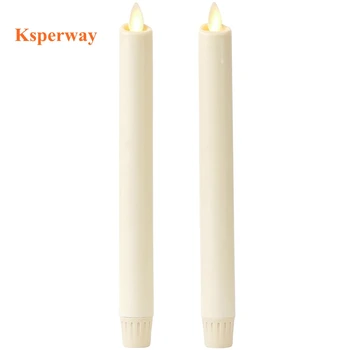 Ksperway 8 inch Set of 2 Flameless Moving Wick Taper Candle Paraffin Wax with Timer and Remote for Home Decoration-2sets 1remote
Ksperway 8 inch Set of 2 Flameless Moving Wick Taper Candle Paraffin Wax with Timer and Remote for Home Decoration-2sets 1remote