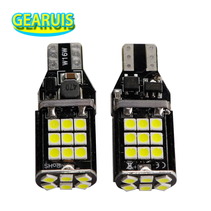 2pcs High power 7W T15 W16W 921 912 24 SMD 3030 led 0.57A CANBUS NO ERROR Car Backup Reserve Lights Bulb Xenon White yellow
2pcs High power 7W T15 W16W 921 912 24 SMD 3030 led 0.57A CANBUS NO ERROR Car Backup Reserve Lights Bulb Xenon White yellow