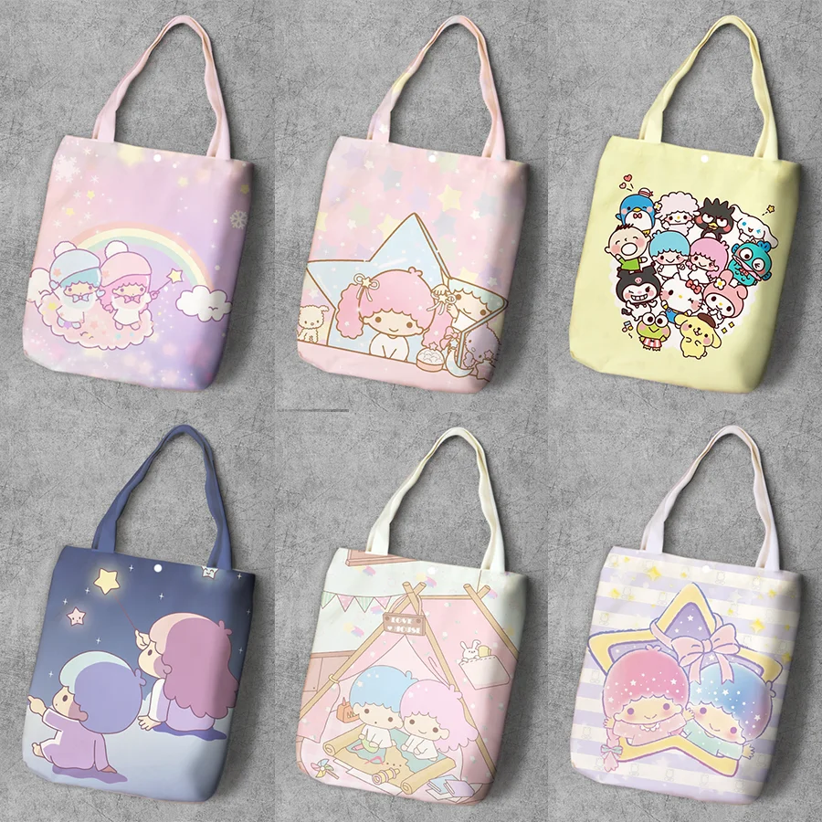 Little Twin Stars Cartoon Student Printed Canvas Shopping Backpack Large Capacity Anime Tote Fashion Ladies Casual Shoulder Bags
Little Twin Stars Cartoon Student Printed Canvas Shopping Backpack Large Capacity Anime Tote Fashion Ladies Casual Shoulder Bags