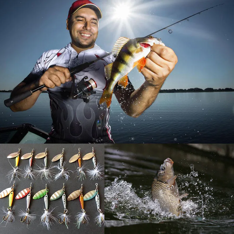 12Pcs Sequin Fishing Lures Set Swivel Sequin Feather Treble Hook Fish Bait for Bass Trout Walleye Redfish Sequin Artificial Bait
12Pcs Sequin Fishing Lures Set Swivel Sequin Feather Treble Hook Fish Bait for Bass Trout Walleye Redfish Sequin Artificial Bait
