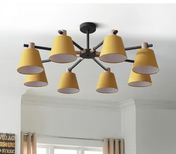 Nordic creative personality color chandelier living room restaurant bedroom post-modern minimalist fabric LED Chandelier
Nordic creative personality color chandelier living room restaurant bedroom post-modern minimalist fabric LED Chandelier