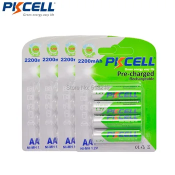 16PCS/4Card PKCELL battery 2200mah 1.2V NIMH AA rechargeable batteries Pre-charged Bateria Rechargeable Batteries for Camera
16PCS/4Card PKCELL battery 2200mah 1.2V NIMH AA rechargeable batteries Pre-charged Bateria Rechargeable Batteries for Camera