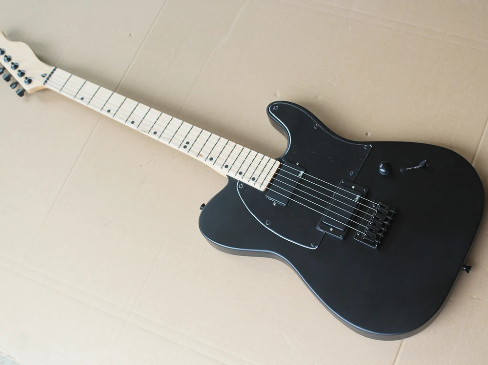 Factory Matte Black Electric Guitar with Black Pickguard,Maple Fretboard,Black Hardware,Black Dots Fret Inlay,Can be customized
Factory Matte Black Electric Guitar with Black Pickguard,Maple Fretboard,Black Hardware,Black Dots Fret Inlay,Can be customized
