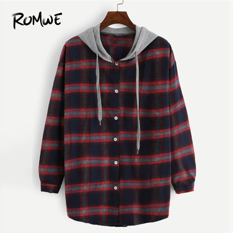ROMWE Blouse Women Clothing Womens Tops And Blouses Single Breasted Hooded Drawstring Shirt Fall Long Sleeve Ladies Tops
ROMWE Blouse Women Clothing Womens Tops And Blouses Single Breasted Hooded Drawstring Shirt Fall Long Sleeve Ladies Tops