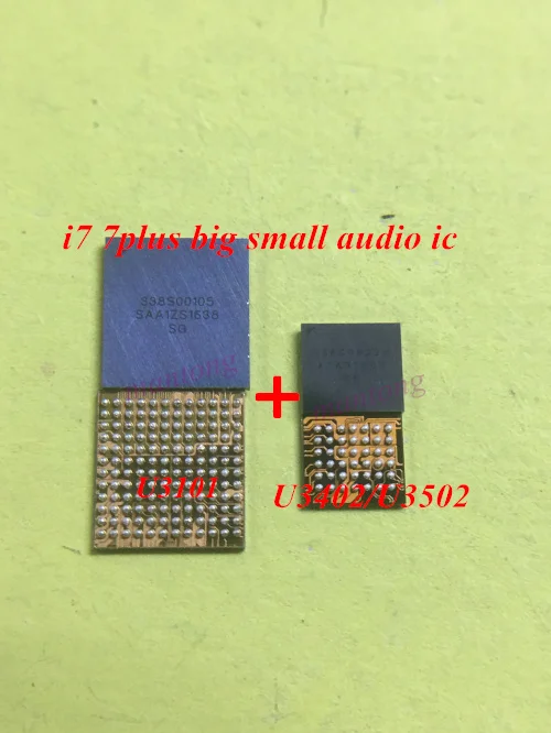 2pair(4pcs) for iphone 7 7plus small audio codec ic chip U3402 U3502 + big main audio codec ic U3101 CS42L71
2pair(4pcs) for iphone 7 7plus small audio codec ic chip U3402 U3502 + big main audio codec ic U3101 CS42L71