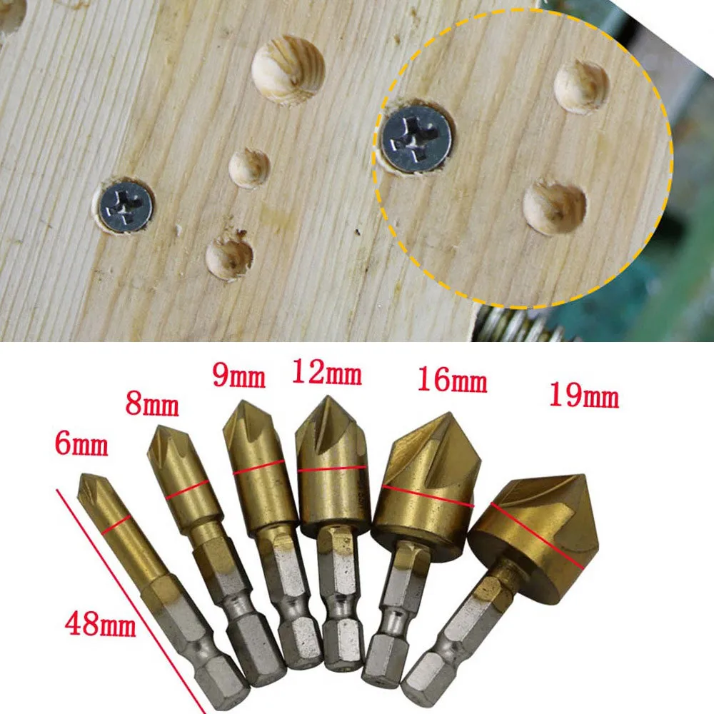 3 Pcs Drill Bits Flute Countersink Drill Bit Set Counter 6-19mm Sink Chamfer Cutter High Quality 3 Types For Wooden Planks
3 Pcs Drill Bits Flute Countersink Drill Bit Set Counter 6-19mm Sink Chamfer Cutter High Quality 3 Types For Wooden Planks