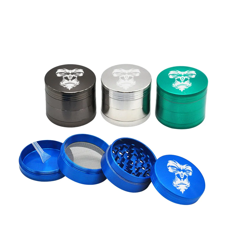 

HORNET KING KONG Herb Grinder 4 Layers 50 MM Zinc Alloy With Sharp Diamond Teeth Tobacco Metal Herb Crusher Spice Mill Muller