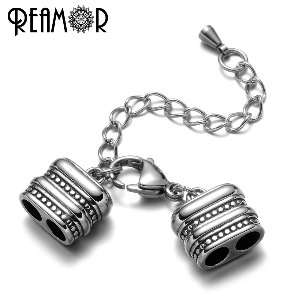 REAMOR 316L Stainless Steel Connector Charms Clasp 5 mm Double Hole Lobster Clasp with Extender Chain for DIY Jewelry Making
REAMOR 316L Stainless Steel Connector Charms Clasp 5 mm Double Hole Lobster Clasp with Extender Chain for DIY Jewelry Making