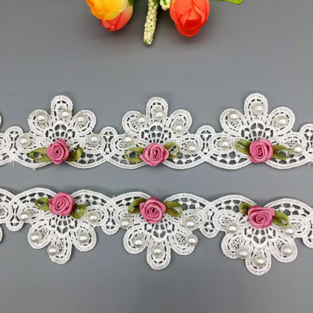 50x Vintage Polyester Pearl Rose Flowers Lace Edge Trim Ribbon Fabric Wedding Dress Hat Embroidered Wedding Dress Sewing Craft
50x Vintage Polyester Pearl Rose Flowers Lace Edge Trim Ribbon Fabric Wedding Dress Hat Embroidered Wedding Dress Sewing Craft