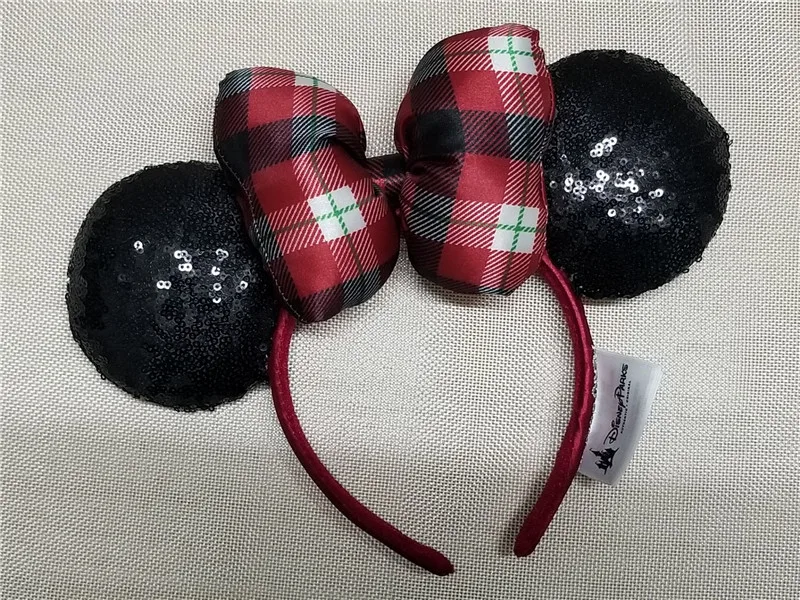 New Minnie Mouse Christmas Plaid Bow Sequin Ears Headband Christma For Gift Costume Party
New Minnie Mouse Christmas Plaid Bow Sequin Ears Headband Christma For Gift Costume Party