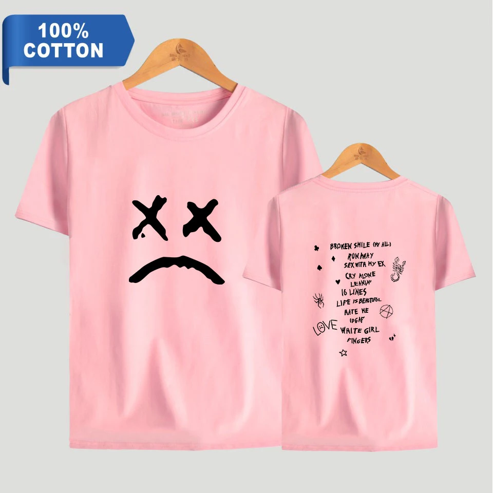 New 100%cotton Lil Peep t shirt Summer Short sleeve Couple lovely Tops Hot Lil Peep Print Men/Women Tshirt Simple style
New 100%cotton Lil Peep t shirt Summer Short sleeve Couple lovely Tops Hot Lil Peep Print Men/Women Tshirt Simple style