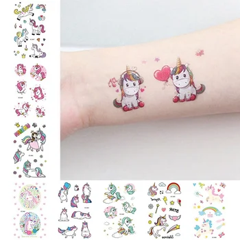 Summer Cartoon Unicorn Tattoo For Kid Cute Fake Taty Children Tatouage Temporaire Body Art Waterproof Temporary Tattoo Sticker
Summer Cartoon Unicorn Tattoo For Kid Cute Fake Taty Children Tatouage Temporaire Body Art Waterproof Temporary Tattoo Sticker