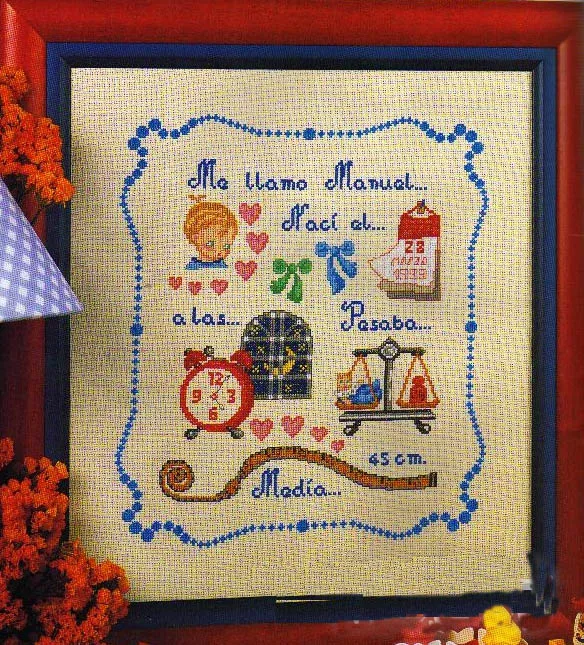 DIY Craft Stich Cross Stitch Birth Certification Cute Cotton Fabric Needlework Embroidery Crafts Counted Cross-Stitching Kit
DIY Craft Stich Cross Stitch Birth Certification Cute Cotton Fabric Needlework Embroidery Crafts Counted Cross-Stitching Kit