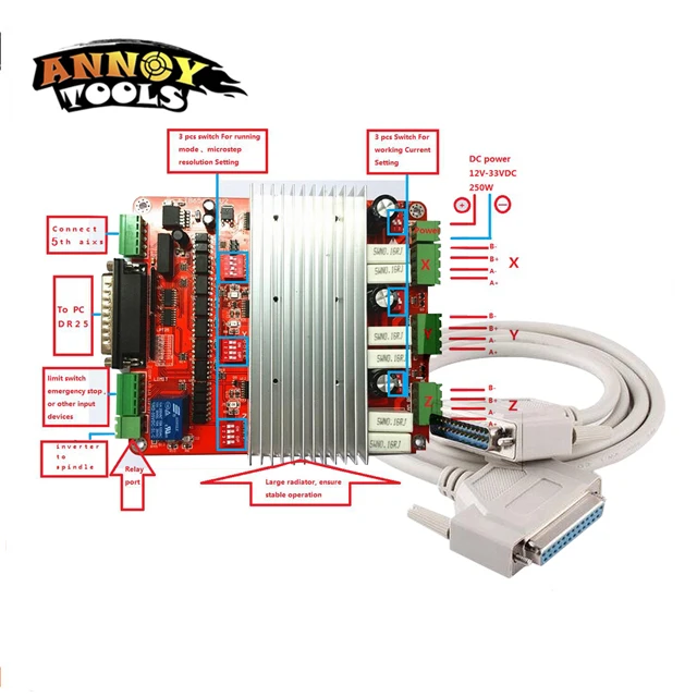 CNC 3 Axis TB6560 3.5A плата контроллера шагового двигателя Mach3 | Инструменты