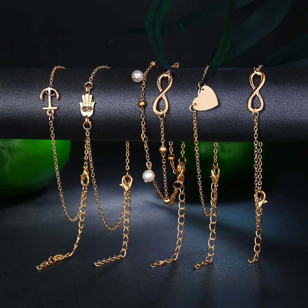 5pcs/set Vintage Gold Anklet For Women Pearl Beads Bohemian Heart Ankle Bracelet Bohemia Beach Ocean Ankles Set on Leg Jewelry
5pcs/set Vintage Gold Anklet For Women Pearl Beads Bohemian Heart Ankle Bracelet Bohemia Beach Ocean Ankles Set on Leg Jewelry