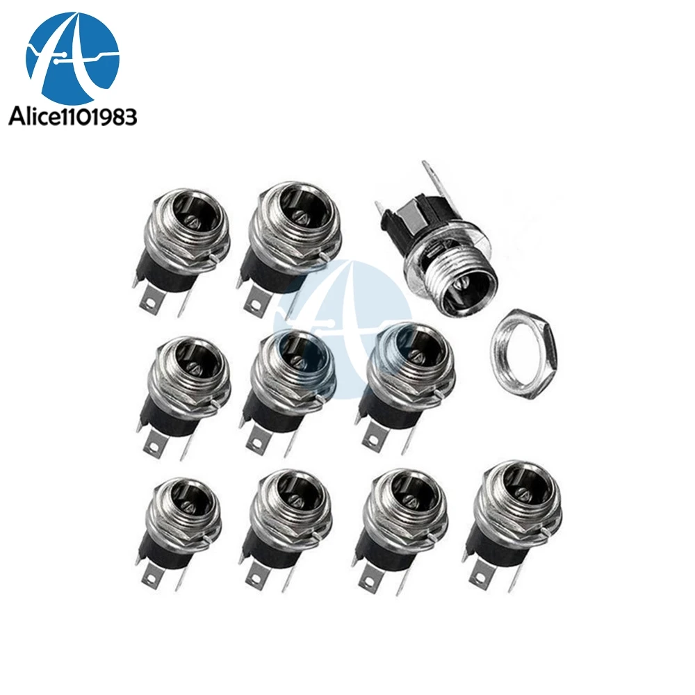 10PCS 5.5 x 2.1mm DC Power Supply Jack Socket Female Panel Mount Connector Adapter 3-Pin 12mm x 12mm x 20mm
10PCS 5.5 x 2.1mm DC Power Supply Jack Socket Female Panel Mount Connector Adapter 3-Pin 12mm x 12mm x 20mm
