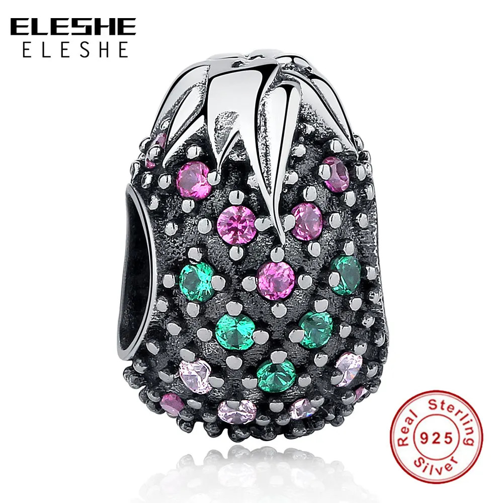ELESHE 925 Sterling Silver Charm Beads Crystal CZ Pineapple Bead Fit Charms Bracelet Silver 925 Original DIY Jewelry
ELESHE 925 Sterling Silver Charm Beads Crystal CZ Pineapple Bead Fit Charms Bracelet Silver 925 Original DIY Jewelry