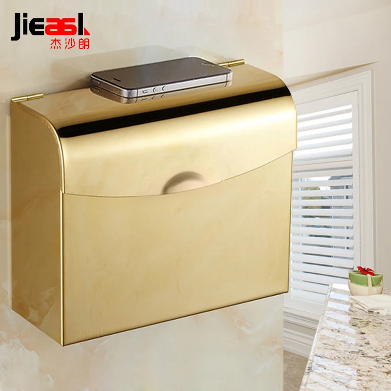 304 Stainless Steel Paper Holder Roll Tissue Holder Square Hotel Works Toilet Roll Paper Tissue Holder Box European-style Gold
304 Stainless Steel Paper Holder Roll Tissue Holder Square Hotel Works Toilet Roll Paper Tissue Holder Box European-style Gold