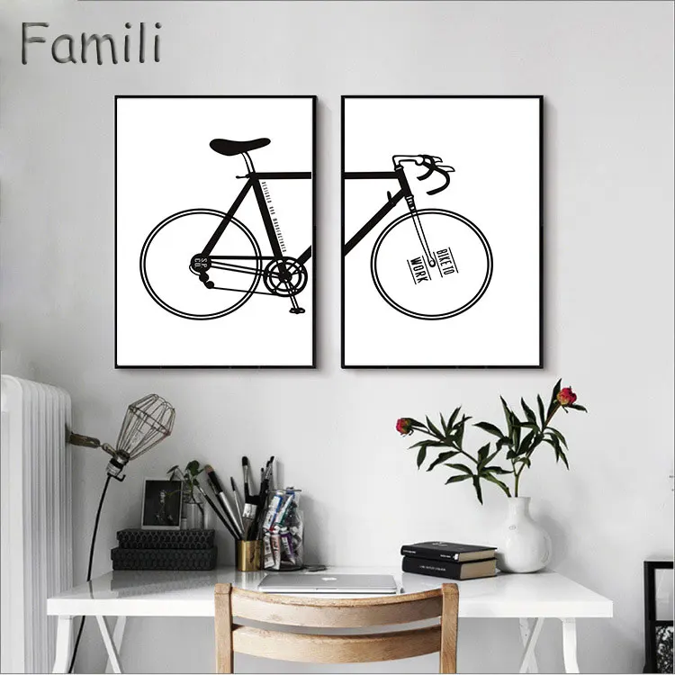 Black White Bicycle Art Print Poster Modern Nordic Wall Painting Art Picture Canvas Painting Home Decoration No Framed
Black White Bicycle Art Print Poster Modern Nordic Wall Painting Art Picture Canvas Painting Home Decoration No Framed
