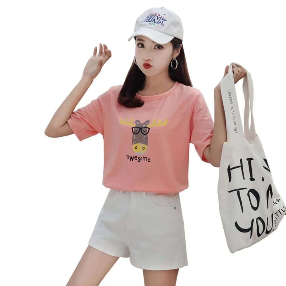 2019 New Spring Summer Fashion Printed Women T-shirt Pink Pruple Women Tshirts Summer Casual Women Top JY1001
2019 New Spring Summer Fashion Printed Women T-shirt Pink Pruple Women Tshirts Summer Casual Women Top JY1001