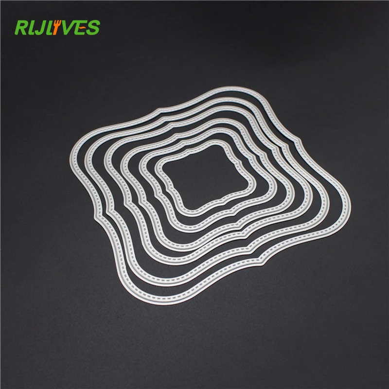 6Pcs/set Wavy Square Frames Cutting Dies Stencils For DIY Scrapbooking Paper Cards Embossing Cut Dies 12x12cm
6Pcs/set Wavy Square Frames Cutting Dies Stencils For DIY Scrapbooking Paper Cards Embossing Cut Dies 12x12cm