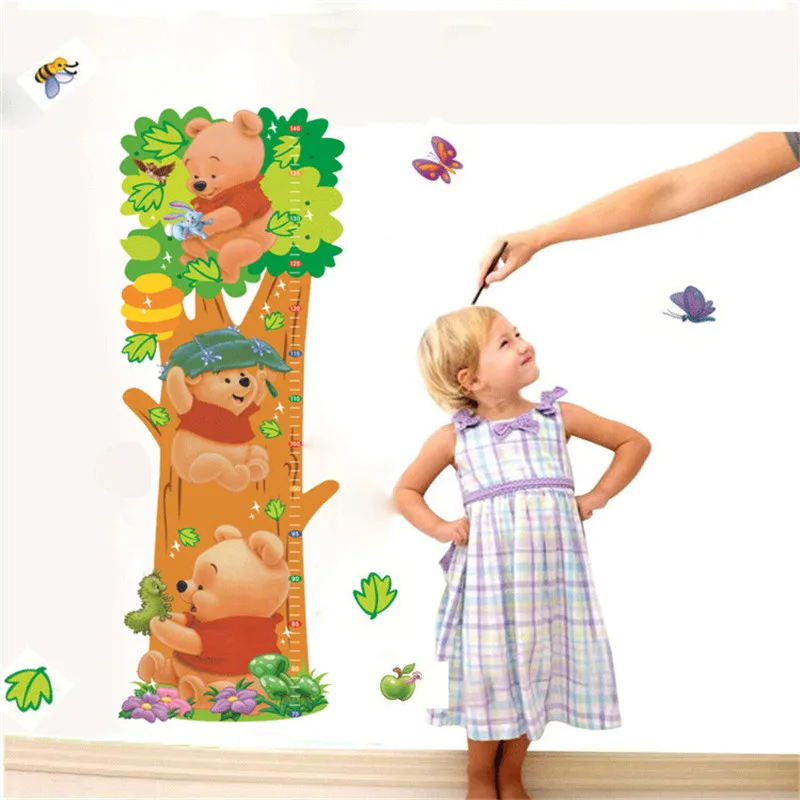 Наклейки на стену с изображением милого пуха дерева медведя|sticker for kids room|wall stickers