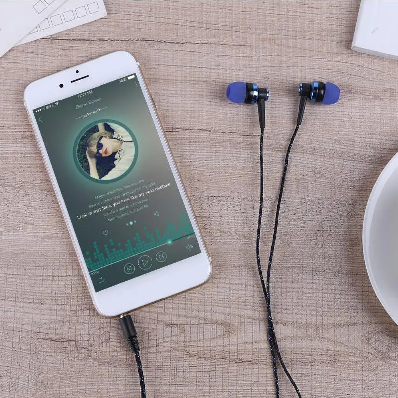 Wired Subwoofer Earphone Braided Rope In-ear Earbuds Noise Isolating Earphone for Phones MP3 MP4 DU55
Wired Subwoofer Earphone Braided Rope In-ear Earbuds Noise Isolating Earphone for Phones MP3 MP4 DU55