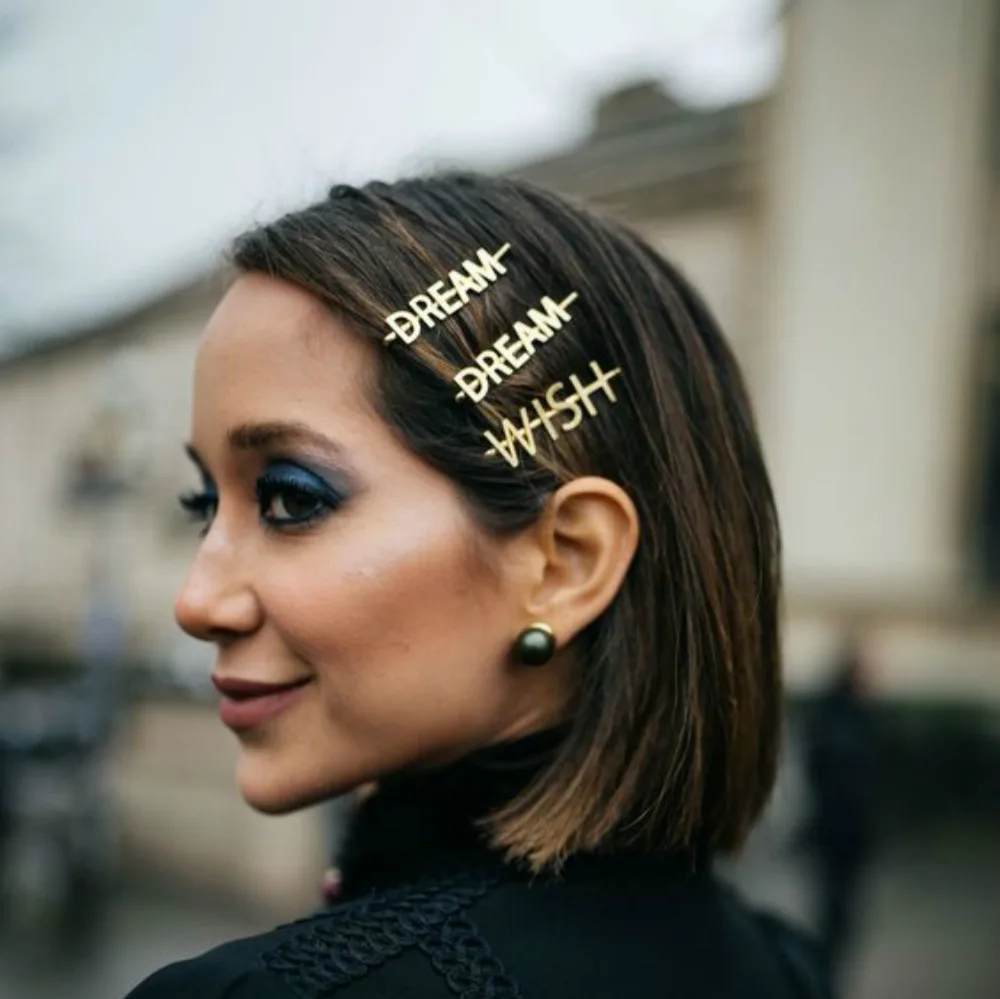 2019 hot fashion letter word hairpin hairgrip hairclips hair clip grip pin barrette ornament hair accessories
2019 hot fashion letter word hairpin hairgrip hairclips hair clip grip pin barrette ornament hair accessories