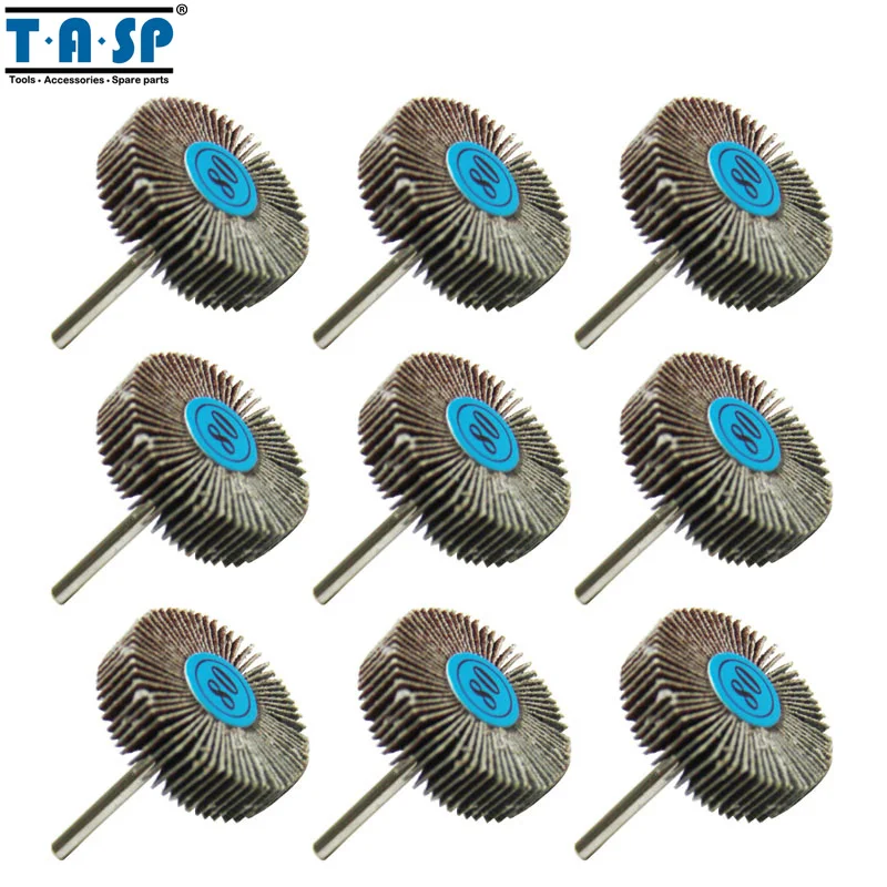 TASP 9pcs Abrasive Flap Wheel Sanding Disc 31.5x10x3.17mm Mini Drill Rotary Tool Accessories
TASP 9pcs Abrasive Flap Wheel Sanding Disc 31.5x10x3.17mm Mini Drill Rotary Tool Accessories