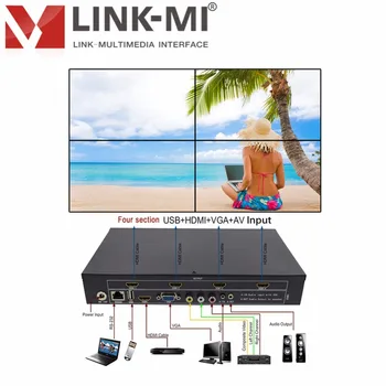 LM-TV04 Video Wall Controller HDMI VGA AV USB Processor 2x2 Four images stitching image processor 4 TV shows a screen splicing
LM-TV04 Video Wall Controller HDMI VGA AV USB Processor 2x2 Four images stitching image processor 4 TV shows a screen splicing