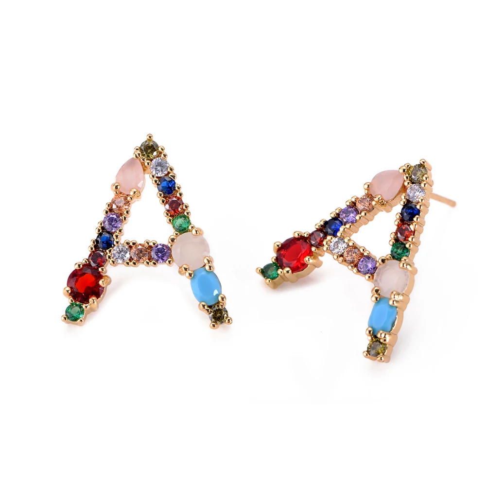 2pcs new A-Z 26 initial letter stud earrings for women cubic zirconia women's charms statement earrings jewelry gift for girl
2pcs new A-Z 26 initial letter stud earrings for women cubic zirconia women's charms statement earrings jewelry gift for girl
