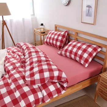 Washed Cotton Checkered 4pcs Bedding Set Buffalo Check Black White/Blue/Red Plaid Pillowcase/Bed Sheet/Fitted Sheet/Duvet Cover
Washed Cotton Checkered 4pcs Bedding Set Buffalo Check Black White/Blue/Red Plaid Pillowcase/Bed Sheet/Fitted Sheet/Duvet Cover