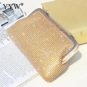 Women Rhinestone Box Bag Gold Shiny Clutch Purse Evening Party Bag Female Mini Gillter Handbag Sparkling Diamond Clutches Luxury
Women Rhinestone Box Bag Gold Shiny Clutch Purse Evening Party Bag Female Mini Gillter Handbag Sparkling Diamond Clutches Luxury