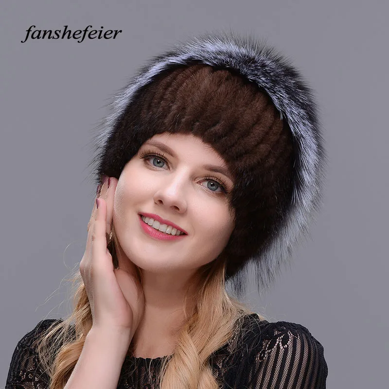 Fanshefeier Winter Female fur Beanies Real Mink Hat High Quality fashion Silver Fox Fur Hats Women Thick Warm Knitted Beanies
Fanshefeier Winter Female fur Beanies Real Mink Hat High Quality fashion Silver Fox Fur Hats Women Thick Warm Knitted Beanies