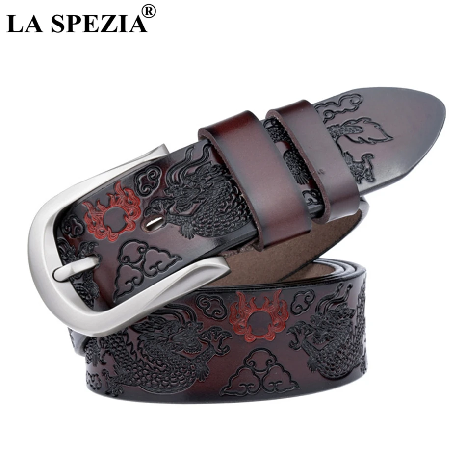 LA SPEZIA Vintage Pin Buckle Belt Men Coffee Real Cowhide Leather Belt Male Embossed Flowers High Quality Genuine Leather Belts
LA SPEZIA Vintage Pin Buckle Belt Men Coffee Real Cowhide Leather Belt Male Embossed Flowers High Quality Genuine Leather Belts