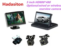 Car Monitor 5 inch TFT LCD Color Screen Reverse parking assistance with 2 AV input,Rearview camera optional image