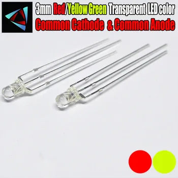 1000pcs 3mm LED Diode Yellow Green And Red Dual Color Common Cathode Common Anode Transparent Round Bi-Color Light-Emitting
1000pcs 3mm LED Diode Yellow Green And Red Dual Color Common Cathode Common Anode Transparent Round Bi-Color Light-Emitting