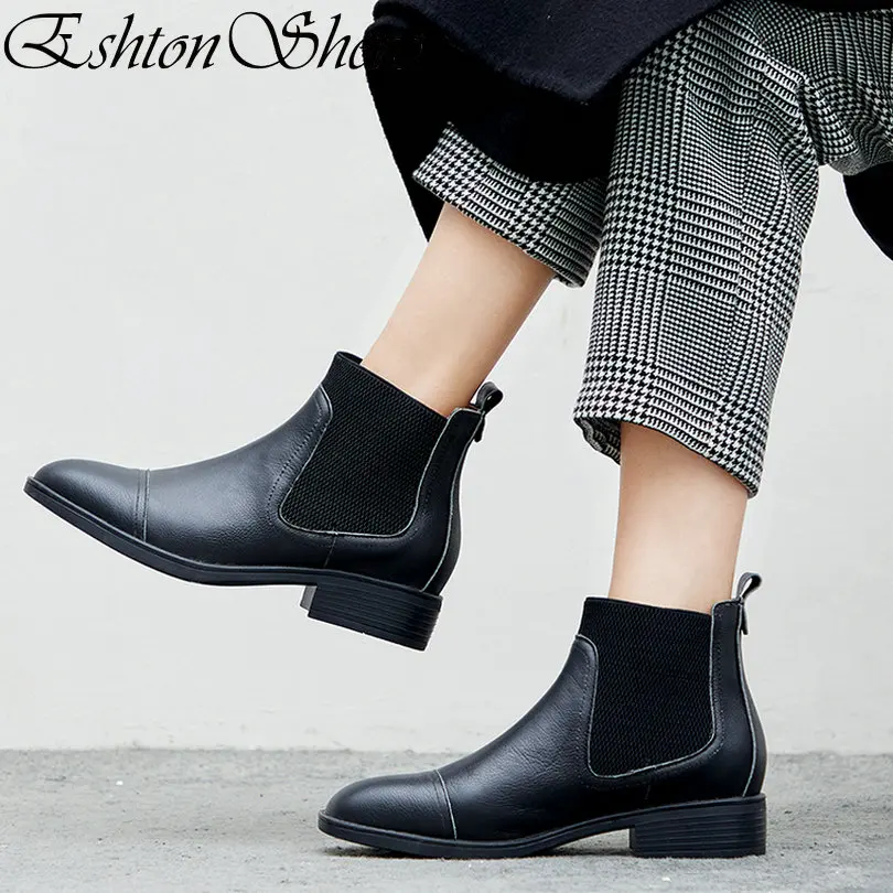 EshtonShero Women Ankle Boots Shoes Woman Square Low Heels Leather+PU Brown Platform Brown Ladies Motorcycle Boot Size 3-8
EshtonShero Women Ankle Boots Shoes Woman Square Low Heels Leather+PU Brown Platform Brown Ladies Motorcycle Boot Size 3-8