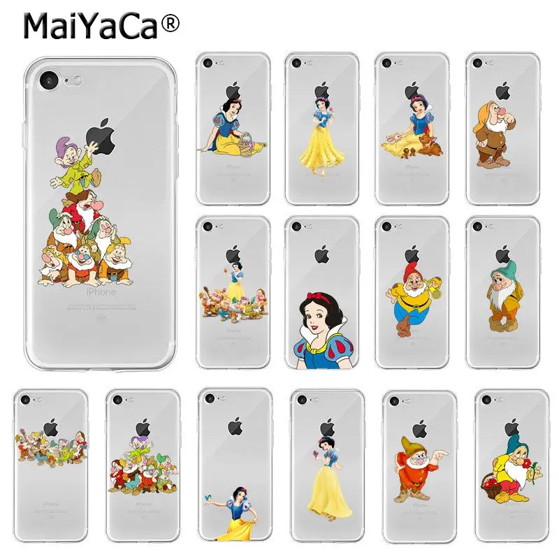 MaiYaCa Белоснежка и семь гномов TPU мягкие Аксессуары для телефона чехол iPhone X XS MAX 6 6S 7