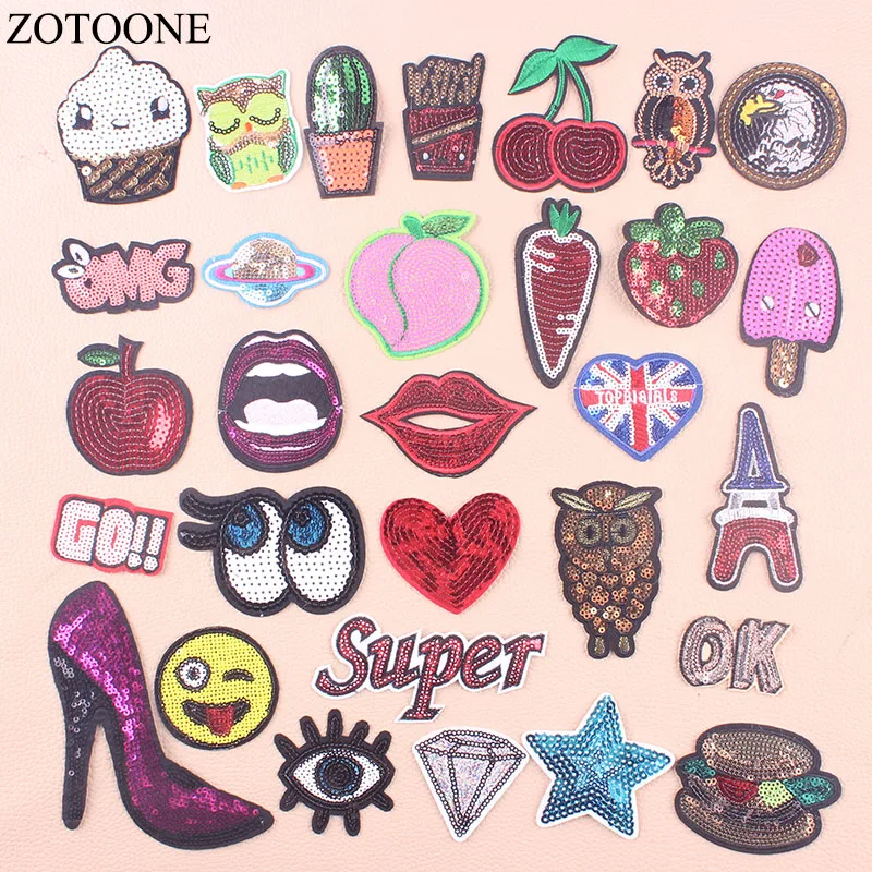 ZOTOONE Applique Sequin Eye Flag Food Patches for Clothing Iron Stripes IOn Cloth Embroidered Sticker Sew on Pacthes For Jeans E
ZOTOONE Applique Sequin Eye Flag Food Patches for Clothing Iron Stripes IOn Cloth Embroidered Sticker Sew on Pacthes For Jeans E
