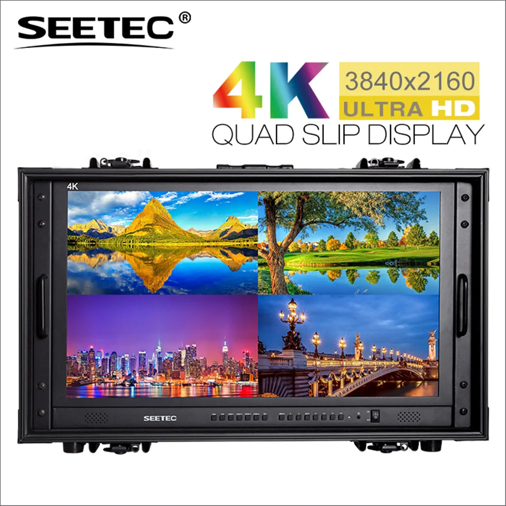 Seetec 4K280-9HSD-CO 28 Inch 4K Broadcast Monitor for CCTV Monitoring Making Movies Ultra HD Carry-on LCD Director Monitor 12 1