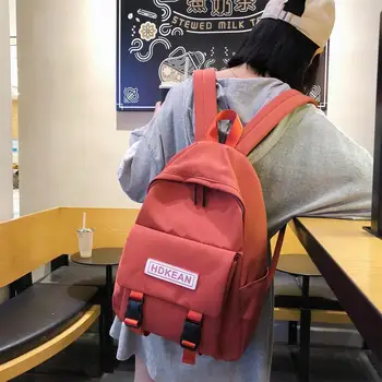 Backpack Schoolbags 2019 Large Capacity Fashion Simple Solid Color Waterproof Nylon Casual Backpack Travel bags mochila mujer
Backpack Schoolbags 2019 Large Capacity Fashion Simple Solid Color Waterproof Nylon Casual Backpack Travel bags mochila mujer