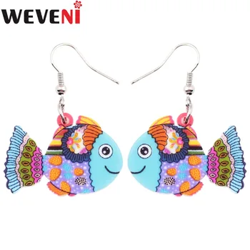 WEVENI Lightweight Adorable Drop Dangle Long Big Fish Earrings New Fashion Accessories Ocean Animal Acrylic Jewelry For Girl
WEVENI Lightweight Adorable Drop Dangle Long Big Fish Earrings New Fashion Accessories Ocean Animal Acrylic Jewelry For Girl