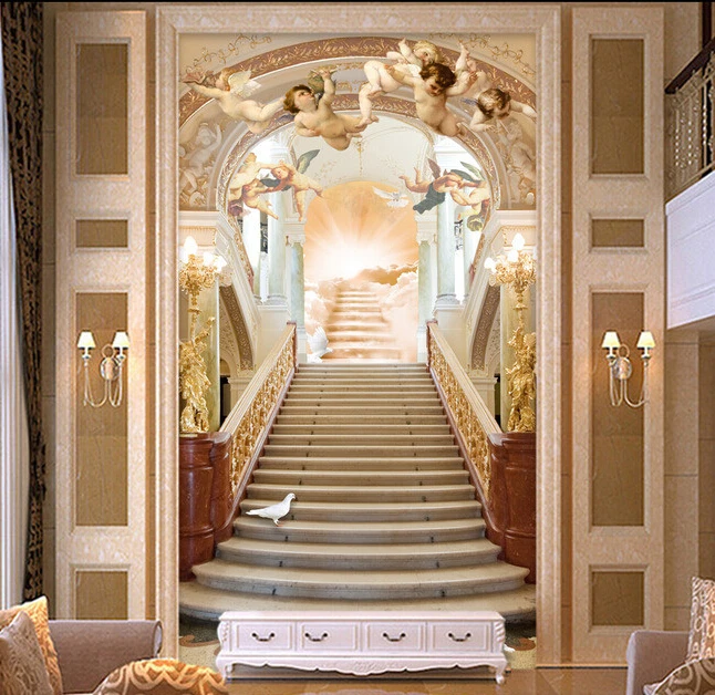 Custom 3 d wallpaper. Angel stairs to heaven murals for sitting room background wall vinyl papel de parede
Custom 3 d wallpaper. Angel stairs to heaven murals for sitting room background wall vinyl papel de parede